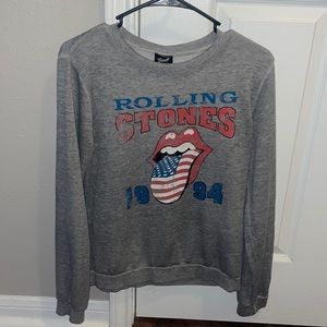 Women’s grey Rolling Stones graphic crewneck